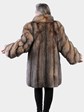 Woman's Natural Crystal Fox Fur 7/8 Coat
