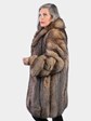 Woman's Natural Crystal Fox Fur 7/8 Coat