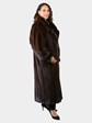 Woman's Plus Size Natural Mahogany Female Mink Fur Coat