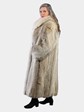 Woman's Natural Cayote Fur Coat with Shadow Fox Collar