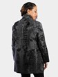 Woman's Dyed Grey Swakara Lamb Jacket