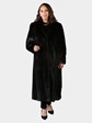 Woman's Plus Size Natural Deepest Mahogany Female Mink Fur Coat