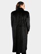 Woman's Dyed Black Ranch Female Mink Fur Coat