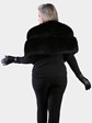Woman's Dyed Black Fox Fur Stole