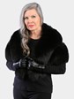 Woman's Dyed Black Fox Fur Stole