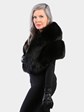 Woman's Dyed Black Fox Fur Stole