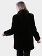 Woman's Dyed Dark Brown Sheared Mink Fur Stroller (Reversible)
