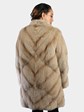 Woman's Dyed Tan Fox Fur 3/4 Coat
