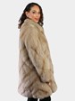 Woman's Dyed Tan Fox Fur 3/4 Coat