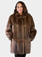 Woman's Natural Muskrat Fur Coat