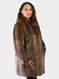 Woman's Natural Muskrat Fur Coat