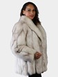 Woman's Natural Blue Fox Fur Jacket