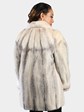 Woman's Natural Black Cross Mink Fur Stroller