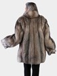 Woman's Natural Indigo Fox Fur Stroller