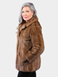 Woman's Natural Lunaraine Female Mink Fur Jacket