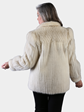 Woman's Natural Azurene Mink Fur Cord Cut Jacket