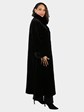 Woman's Dyed Black Sheared Mink Fur Coat