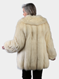 Woman's Natural Blue Fox Fur Jacket