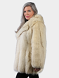 Woman's Natural Blue Fox Fur Jacket