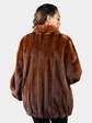 Woman's Plus Size Dyed Whiskey Female Mink Fur Unisex Style Jacket
