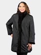 Woman's Dyed Deep Purple Sheared Mink Fur Stroller by Gorski Montreal (Reversible)