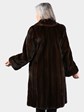 Woman's Natural Mahogany Female Mink Fur 7/8 Coat