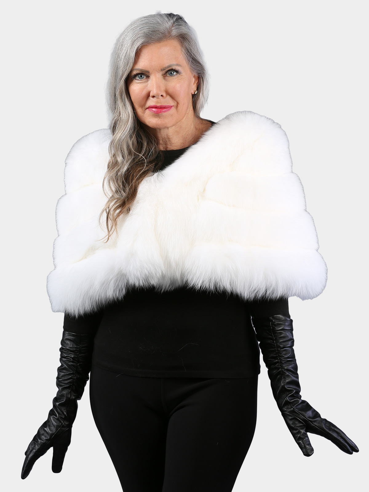 Woman's Natural Shadow Fox Fur Stole