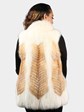 Woman's Natural Red and Shadow Fox Fur Vest