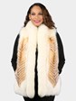 Woman's Natural Red and Shadow Fox Fur Vest