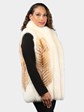 Woman's Natural Red and Shadow Fox Fur Vest