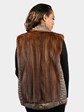 Woman's Natural Lunaraine Female Mink Fur Vest (Reversible)