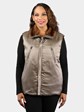 Woman's Natural Lunaraine Female Mink Fur Vest (Reversible)