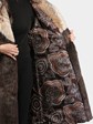 Woman's Vintage Natural Nutria Fur Coat with Canadian Lynx Collar