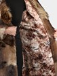 Woman's Vintage Natural Muskrat Fur Coat with Racoon Collar