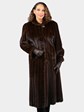 Woman's Natural Mahogany Female Mink Fur Coat