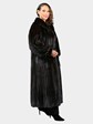 Woman's Natural Deepest Mahogany Female Mink Fur Coat