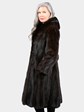 Woman's Vintage Petite Deep Mahogany Mink Fur Coat
