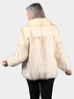 Woman's Natural Brown Cross Mink Fur Jacket