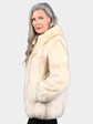 Woman's Natural Brown Cross Mink Fur Jacket