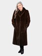 Woman's Natural Mahogany Female Mink Fur Coat