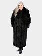 Woman's Dyed Black Fox Fur Coat