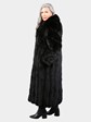Woman's Dyed Black Fox Fur Coat