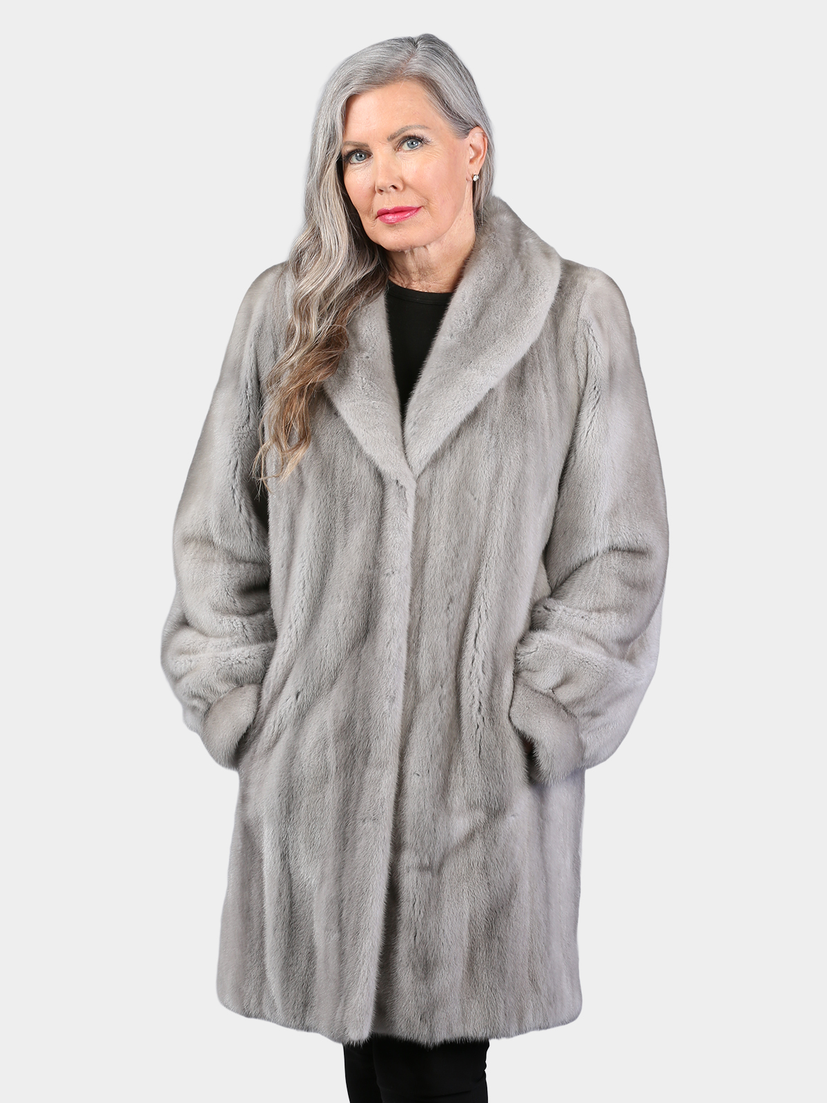 Woman's Natural Cerulean Female Mink Fur Stroller
