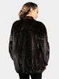Woman's Natural Dark Mahogany Female Mink Fur Jacket