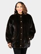 Woman's Natural Dark Mahogany Female Mink Fur Jacket