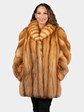 Woman's Natural Red Fox Fur Stroller