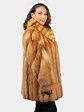 Woman's Natural Red Fox Fur Stroller