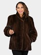 Woman's Natural Mahogany Mink Fur Jacket