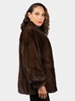 Woman's Natural Mahogany Mink Fur Jacket