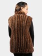 Woman's Natural Lunarain Knit Mink Fur Vest